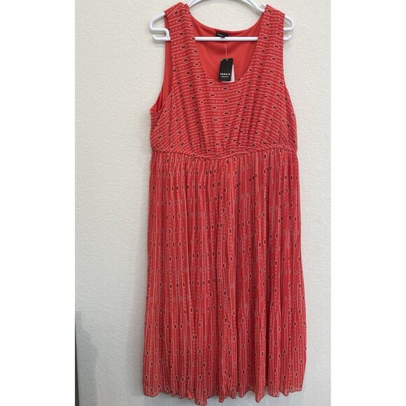 NEW! Torrid Dress 3 Plus Red Tank Sleeveless A Line 3X 22-24 Summer Preppy Date - Picture 1 of 9
